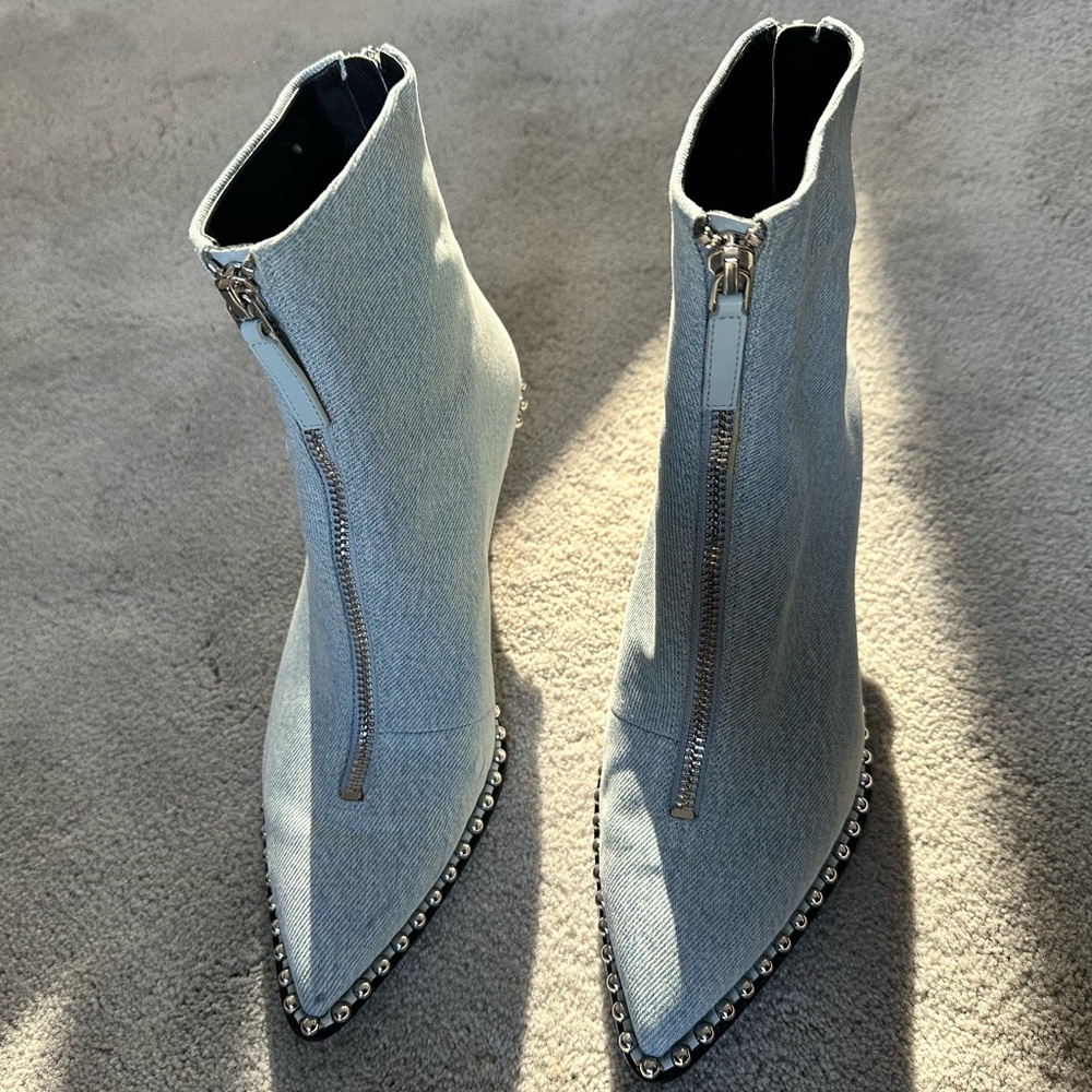 Alexander Wang Denim Eri Kitten Heel Bootie